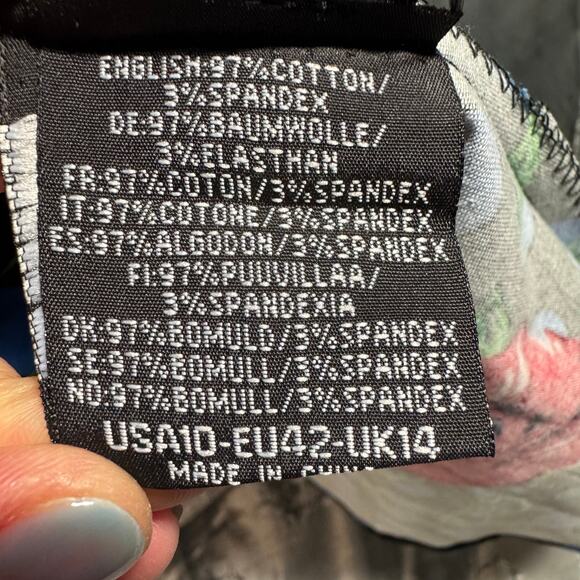 NWT H&R Retro Rockabilly Dress Polka Dot Rose Womens 10 Pin Up Bettie Page Swing - Picture 4 of 4